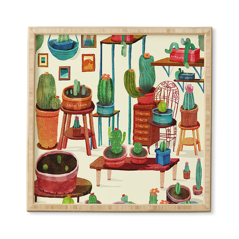 Francisco Fonseca big cactus room Framed Wall Art