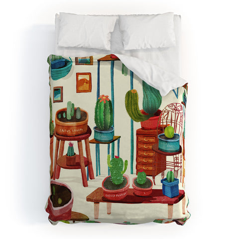 Francisco Fonseca big cactus room Duvet Cover