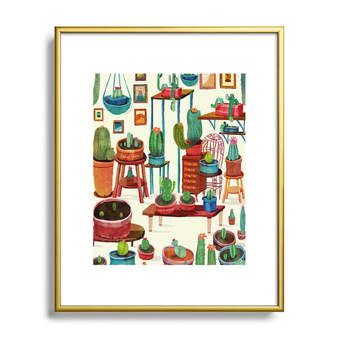 Francisco Fonseca big cactus room Metal Framed Art Print
