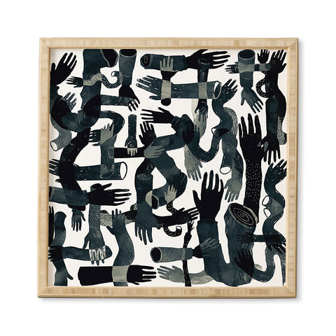 Francisco Fonseca black hands Framed Wall Art