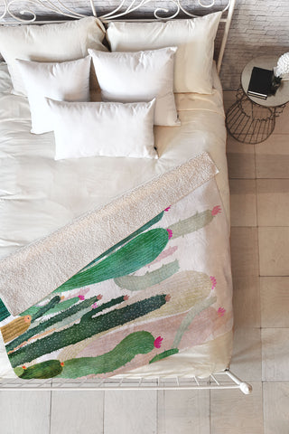 Francisco Fonseca Cactus Forest Fleece Throw Blanket
