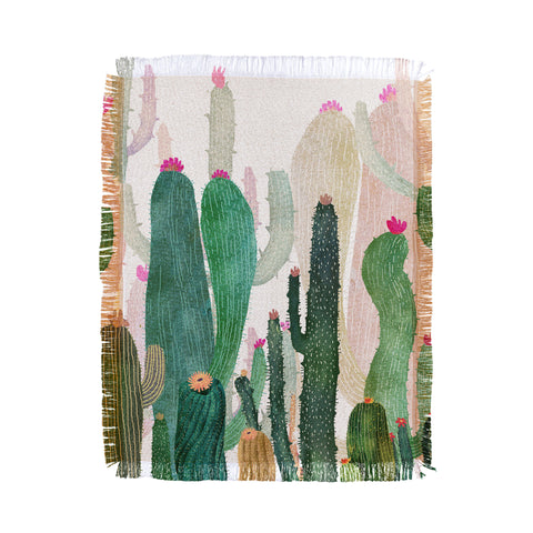 Francisco Fonseca Cactus Forest Throw Blanket