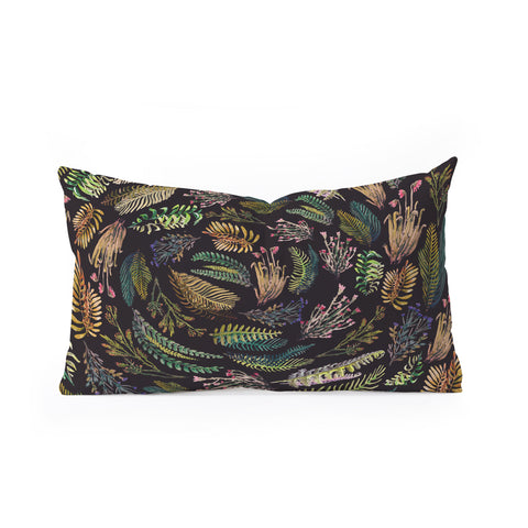 Francisco Fonseca circular nature 2 Oblong Throw Pillow