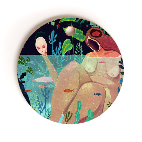 Francisco Fonseca naked underwater Cutting Board Round