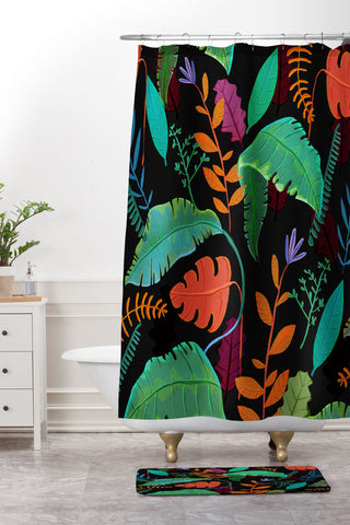 Francisco Fonseca Nature at Night Shower Curtain And Mat