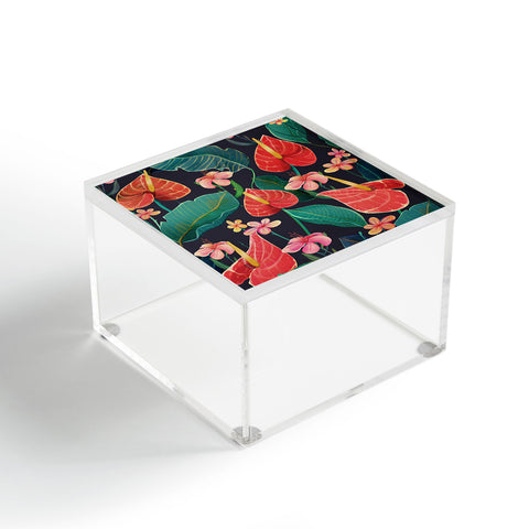 Francisco Fonseca red flowers Acrylic Box
