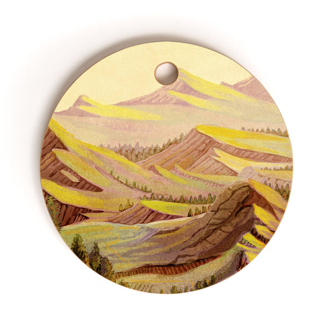 Francisco Fonseca smooth mountains Cutting Board Round