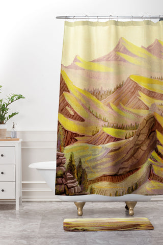 Francisco Fonseca smooth mountains Shower Curtain And Mat
