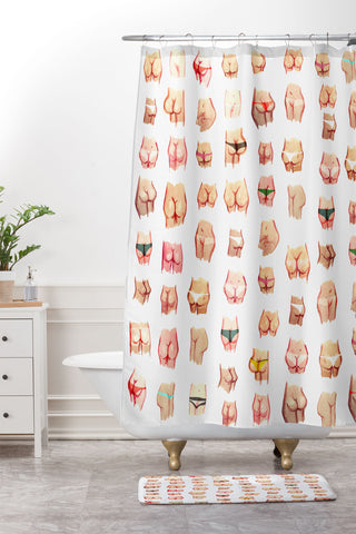 Francisco Fonseca summer butts Shower Curtain And Mat