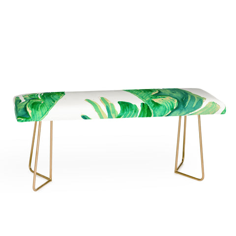 Francisco Fonseca tropical watercolor leaves Bench