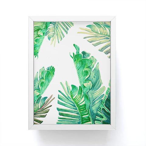 Francisco Fonseca tropical watercolor leaves Framed Mini Art Print