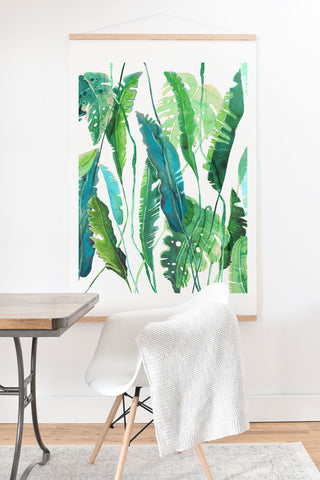 Francisco Fonseca vertical leaves Art Print And Hanger