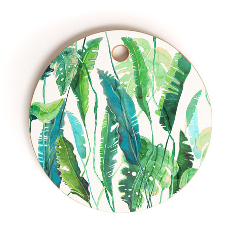 Francisco Fonseca vertical leaves Cutting Board Round