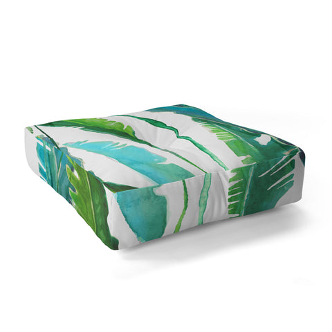 Francisco Fonseca vertical leaves Floor Pillow Square