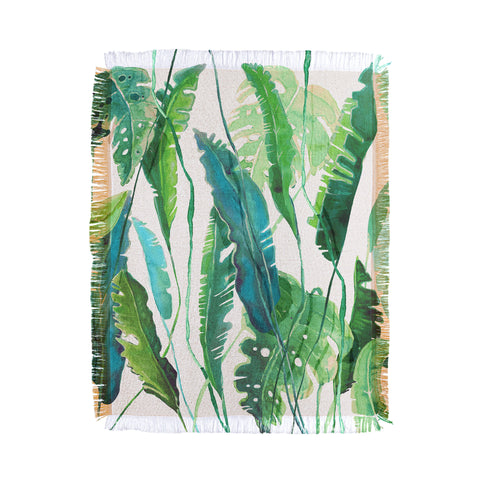 Francisco Fonseca vertical leaves Throw Blanket