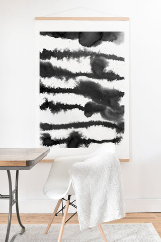 Francisco Fonseca watercolor black lines Art Print And Hanger