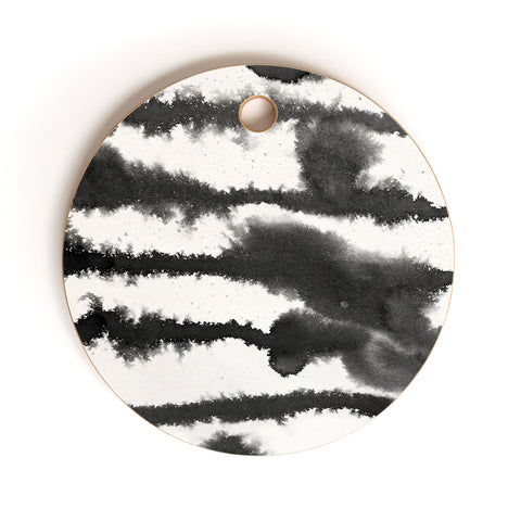 Francisco Fonseca watercolor black lines Cutting Board Round