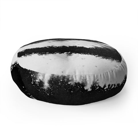 Francisco Fonseca watercolor black lines Floor Pillow Round