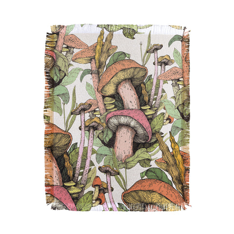Francisco Fonseca wild Mushrooms Throw Blanket