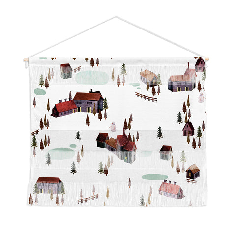 Francisco Fonseca winter village Wall Hanging Landscape