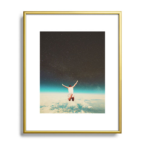 Frank Moth Falling with a Hidden Smile Metal Framed Art Print