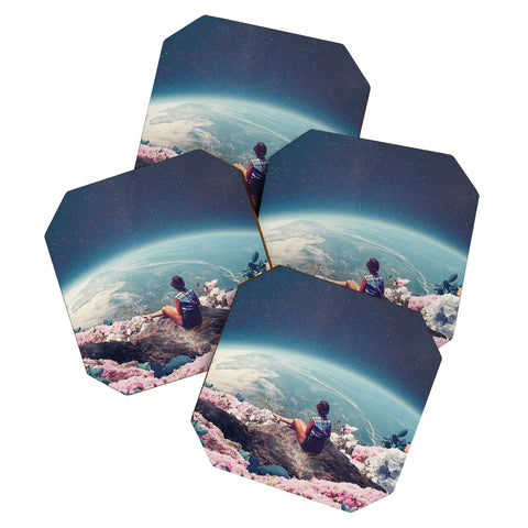 Frank Moth My World Blossomed Coaster Set