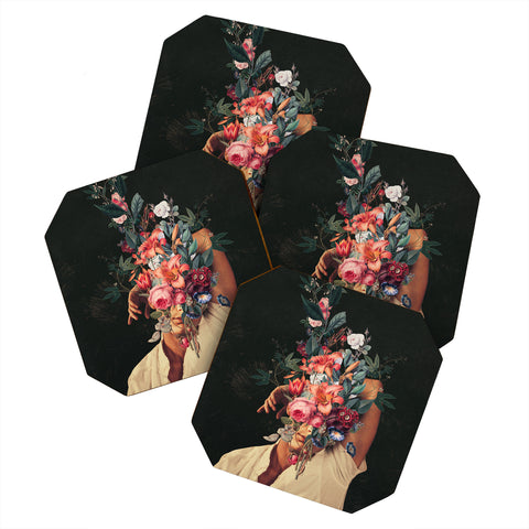 Frank Moth Roses Bloomed every time I Thought of You Coaster Set