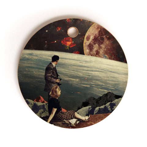 Frank Moth The Roses Came Cutting Board Round