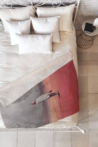 Frank Moth Watching You Leave Me Fleece Throw Blanket