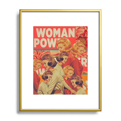 Frank Moth Woman Power Metal Framed Art Print