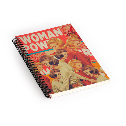 Frank Moth Woman Power Spiral Notebook