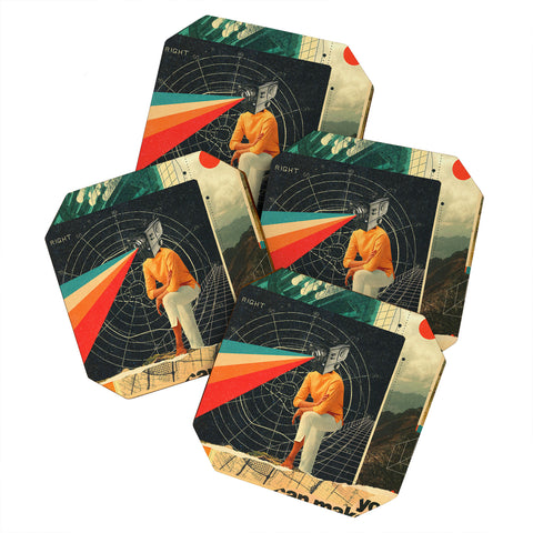 Frank Moth You Can make it Right Coaster Set