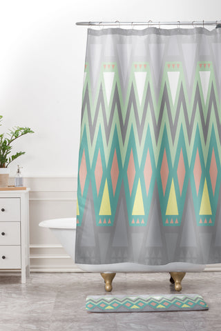 Gabi All Things New Shower Curtain And Mat