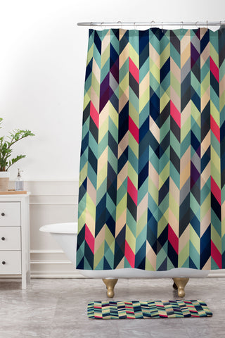 Gabi Arise Shower Curtain And Mat