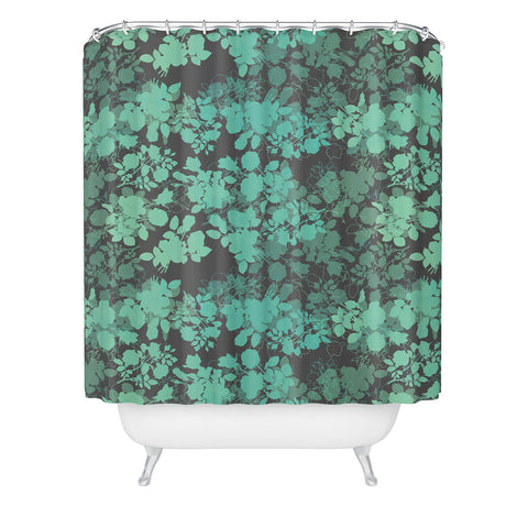 Gabi Audrey Teal Shower Curtain