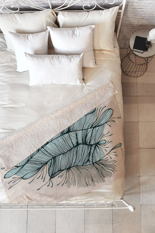 Gabi Birds Of A Feather 1 Fleece Throw Blanket