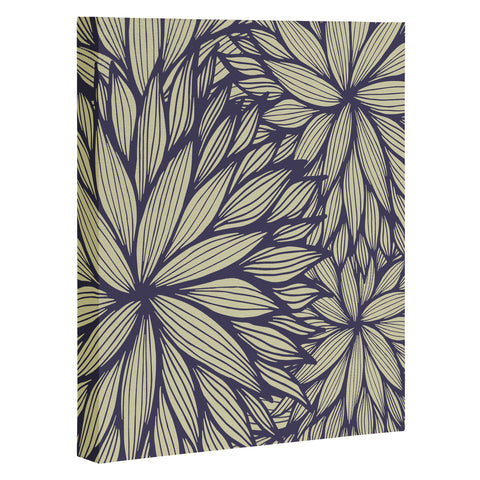 Gabi Blue Dahlia Art Canvas