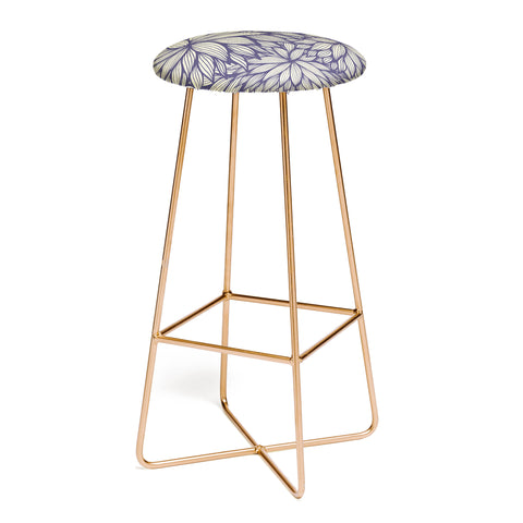 Gabi Blue Dahlia Bar Stool