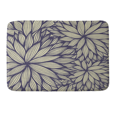 Gabi Blue Dahlia Memory Foam Bath Mat
