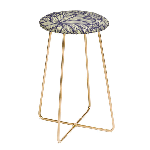Gabi Blue Dahlia Counter Stool
