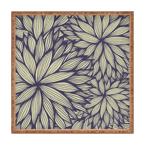 Gabi Blue Dahlia Square Tray