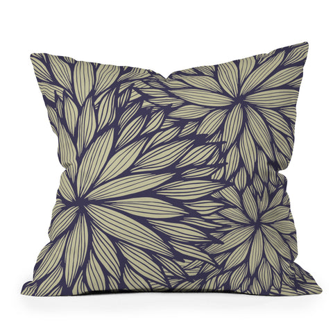 Gabi Blue Dahlia Throw Pillow