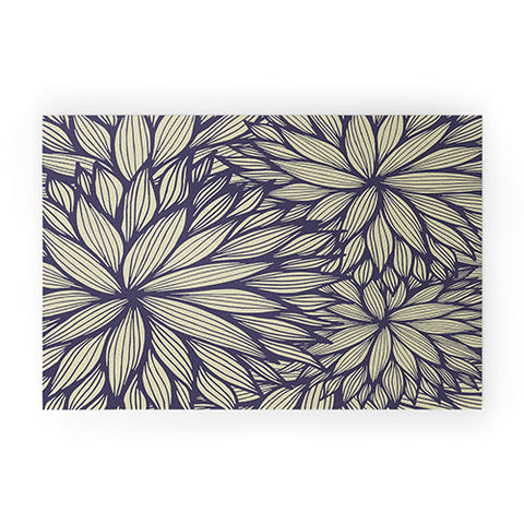 Gabi Blue Dahlia Welcome Mat