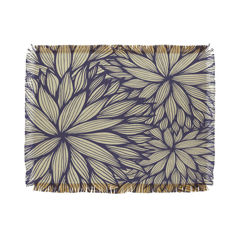 Gabi Blue Dahlia Throw Blanket