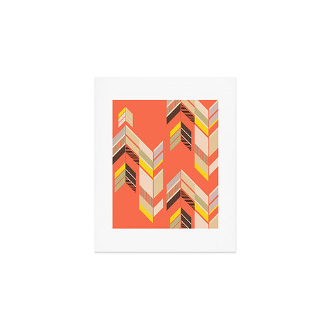 Gabi Chevron Coral Art Print
