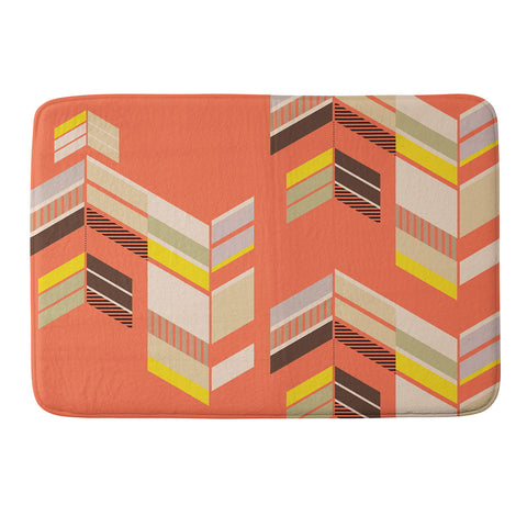 Gabi Chevron Coral Memory Foam Bath Mat