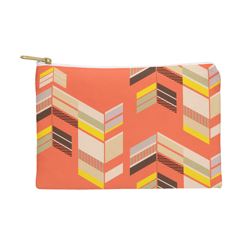 Gabi Chevron Coral Pouch