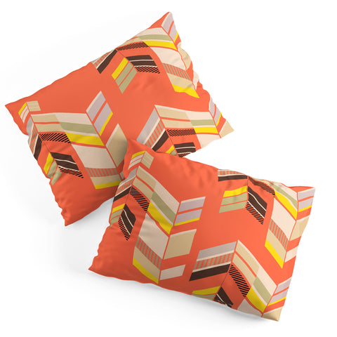 Gabi Chevron Coral Pillow Shams