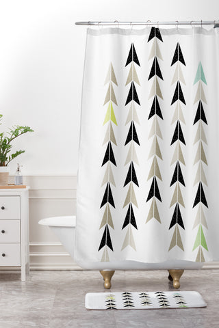 Gabi El Catrin Shower Curtain And Mat