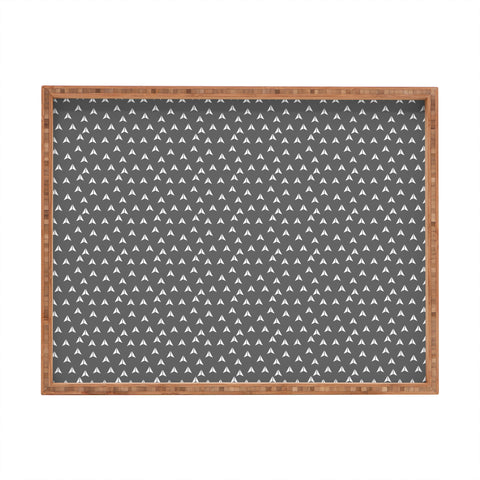 Gabi In Flight Gray Rectangular Tray